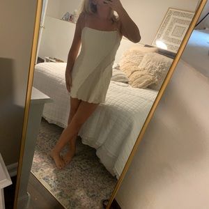 Cream striped urban outfitters dress